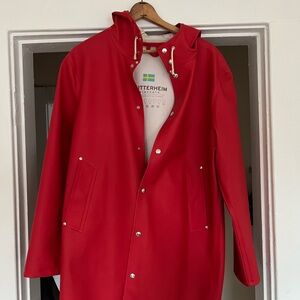 Stutterheim Vibrant Red Hooded Coat